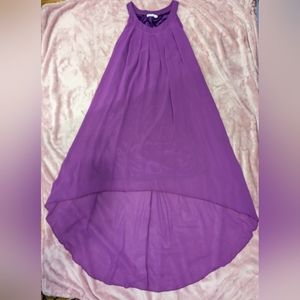 Purple High-Low Dress